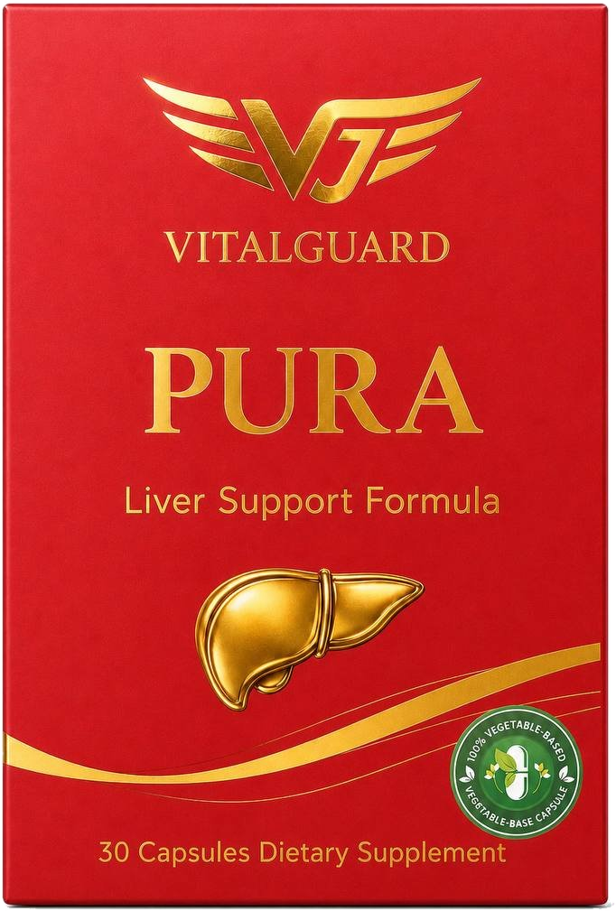 VitalGuard PURA Liver Support Formula box, 30 vegetable capsules